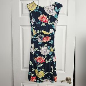 Kut from the Kloth Navy Floral Maxi Dress